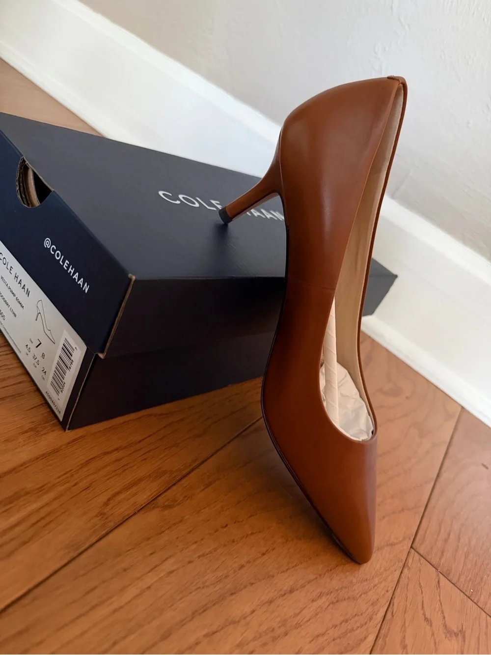 Cole Haan Women's Pointed Pump in Cognac Brown
